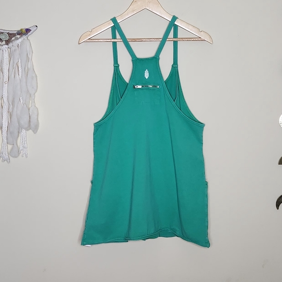 Free People Movement Hot Shot Mini Dress in Green Sheen - Picture 8 of 14